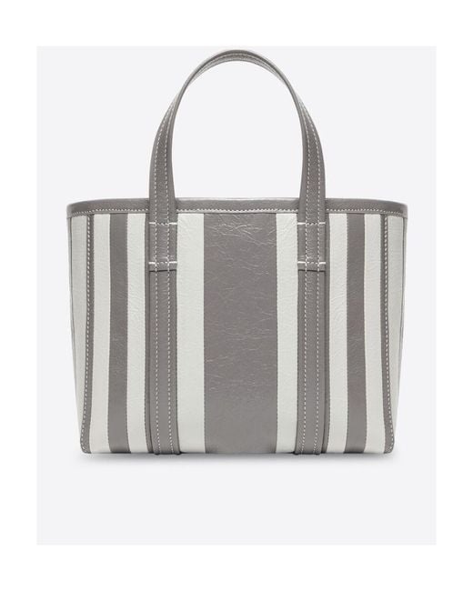 Balenciaga Gray Shopper Barbes Small East-West Da Donna