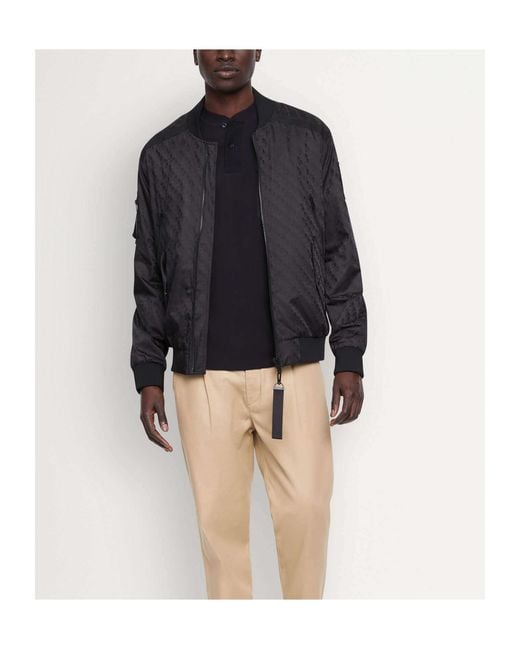 Moose Knuckles Black Courville Zip-Up Bomber Jacket for men