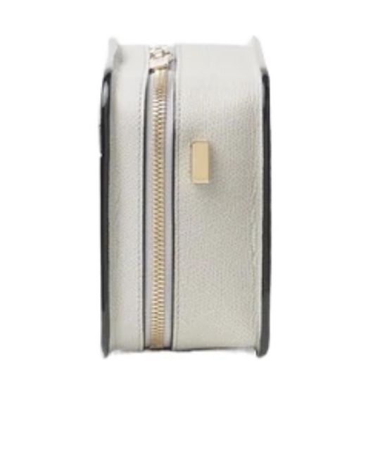 Valextra Gray Logo Shoulder Bag