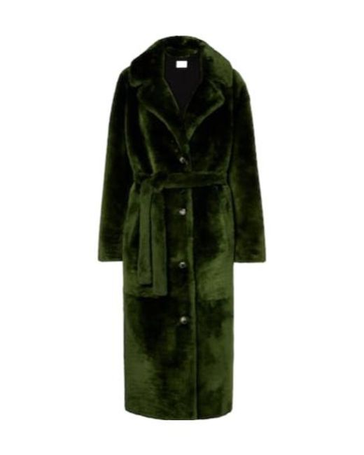 Yves Salomon Green Minimal Elegant Coat