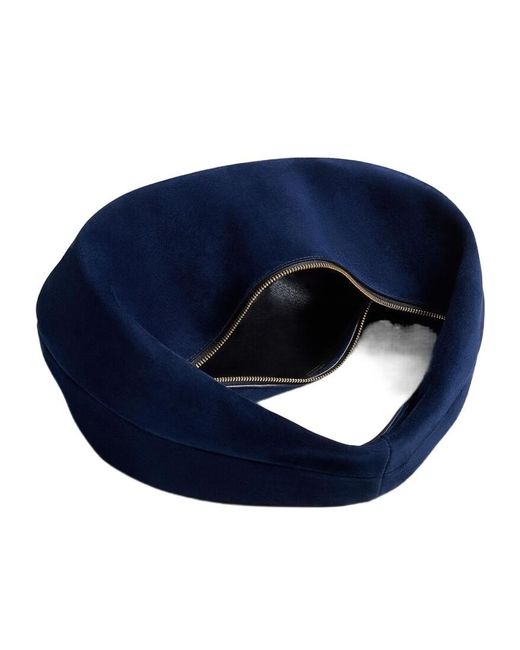 Khaite Blue Zip Shoulder Bag