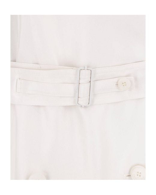 Frankie Shop White Double-Breasted Trench Coat