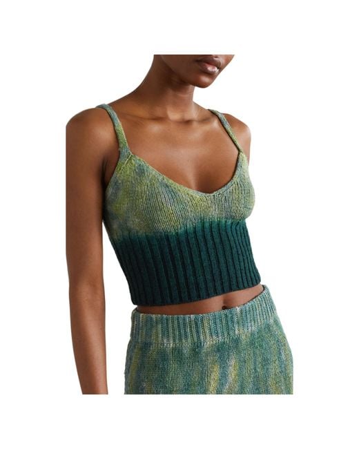 Altuzarra Green Silk Bra Top for men