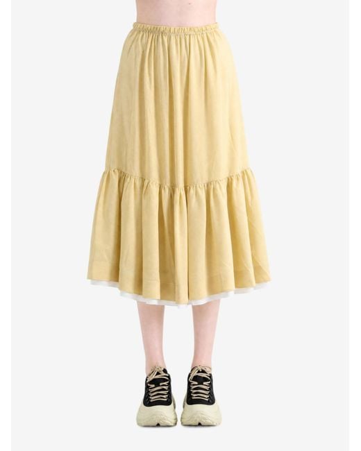 Paloma Wool Metallic Lamin Tiered Midi Skirt