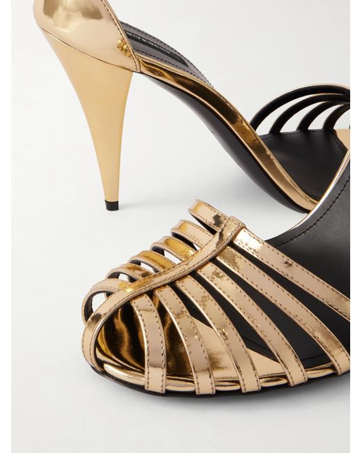 Givenchy Metallic Round-Toe High-Heeled Sandals