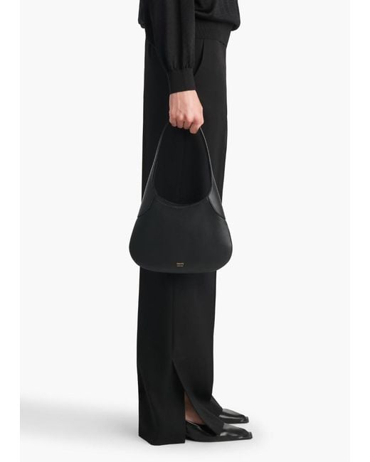 Khaite Black Logo Printed Tote Bag