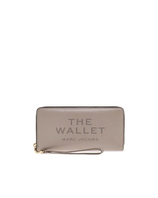 Marc Jacobs Gray Logo Zipper Wallet