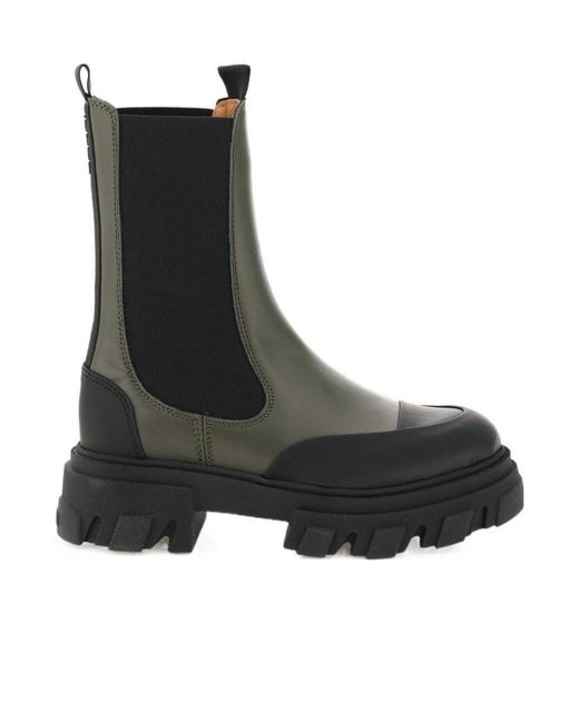 Ganni Black Slip-On Boots