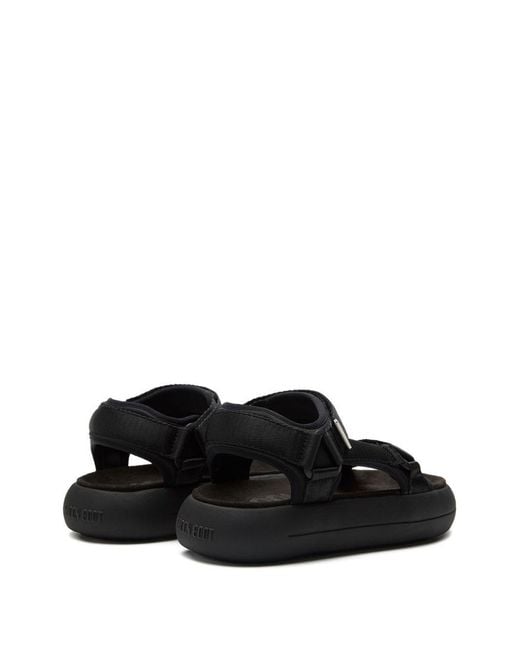 Moon Boot Black Logo-Strap Platform Sandals for men