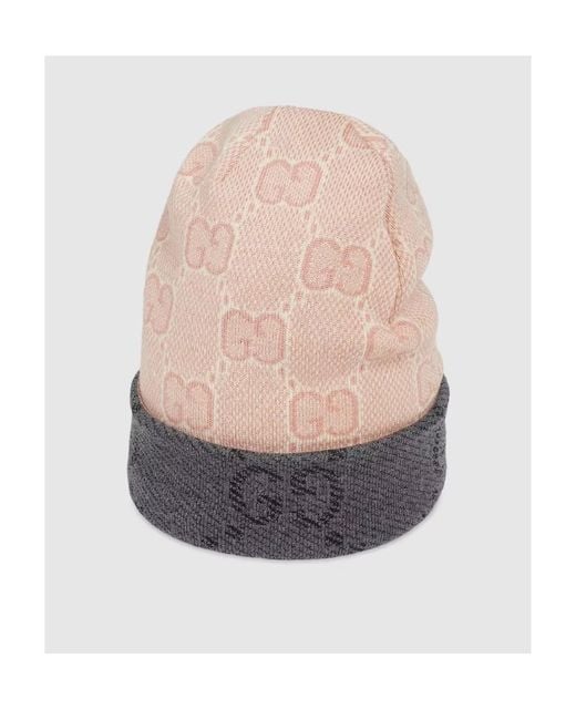 Gucci Gray Reversible Gg Beanie