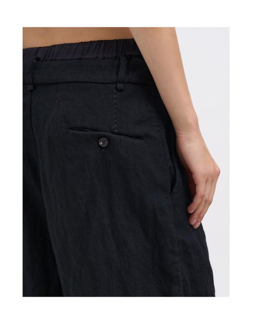 Masnada Black Drawstring Casual Pants