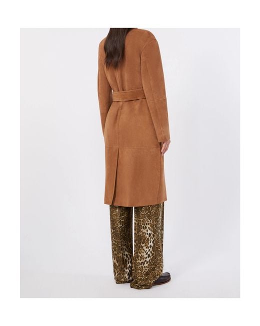 Max Mara Brown Studio Portici Belted Coat