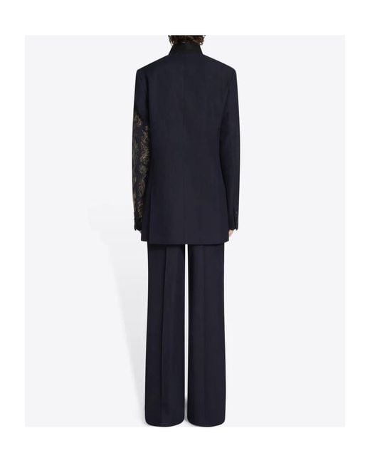 Dries Van Noten Blue Embellished Blazer for men
