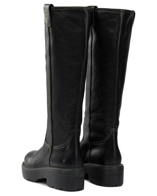 Miu Miu Black Round-Toe Slip-On Boots