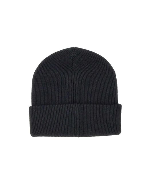 Iceberg Blue Ribbed Logo Beanie Hat for men