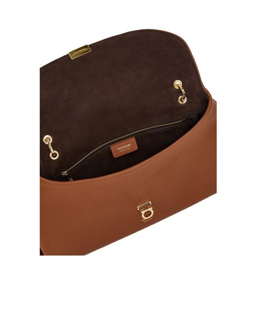 Ferragamo Brown Ferragamo Sofia 2026 Shoulder Bag (L)