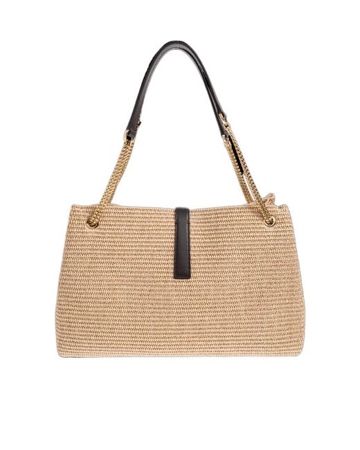 Ferragamo Natural Medium Raffia Bag