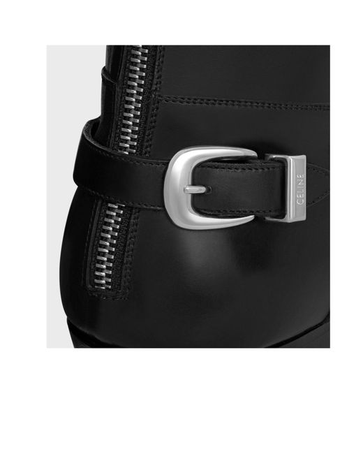 Céline Black Drugstore Back Buckle Zipped Boot for men