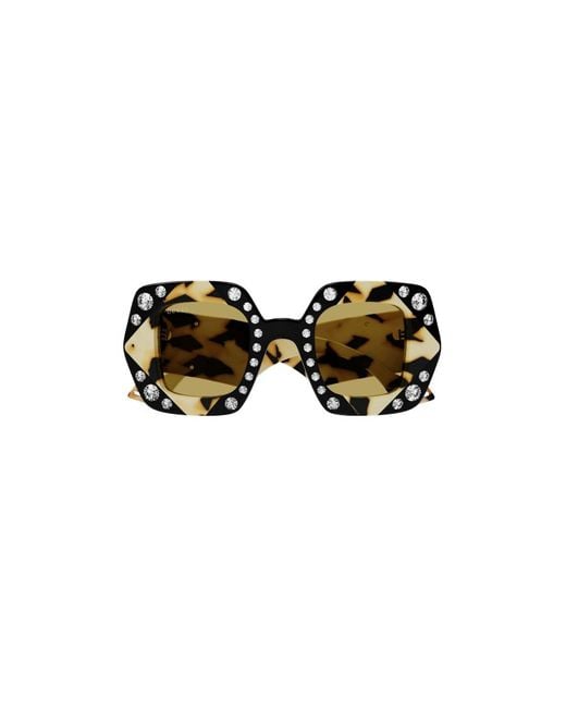 Gucci Black Eyewear Geometric Frame Sunglasses