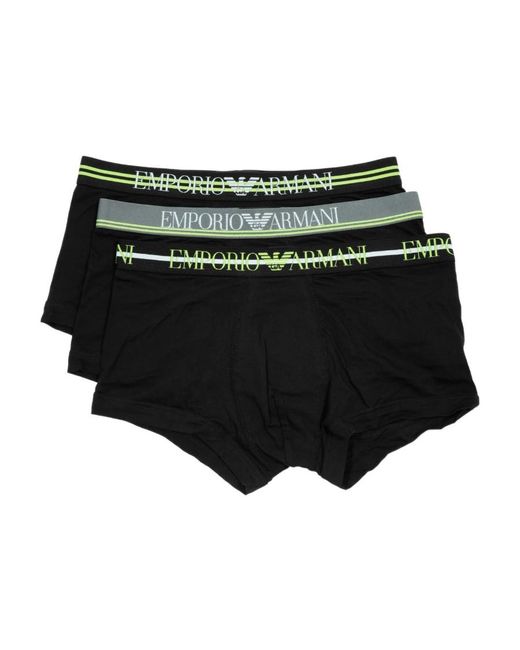 Emporio Armani Black Logo Boxer Underwear Three-Pair for men