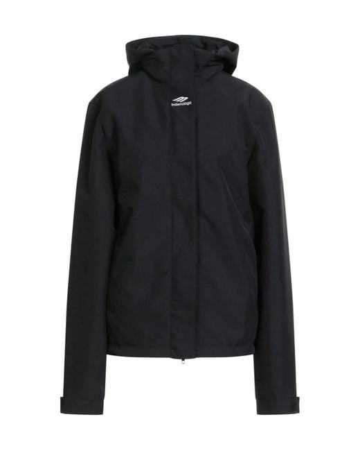 Balenciaga Black Minimalist Hooded Jacket