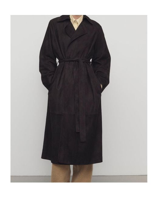 The Row Black Solana Belted Coat