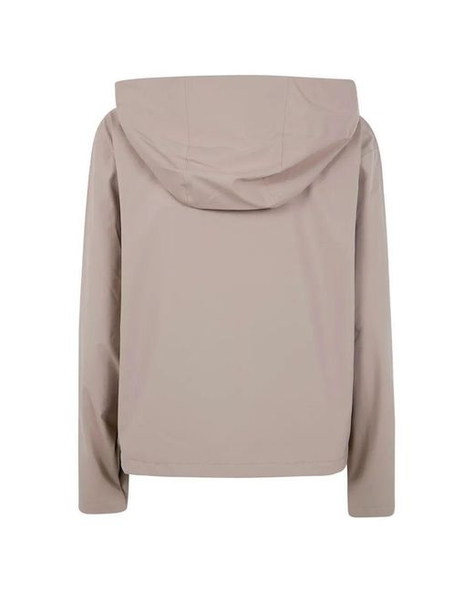 Rains Brown Suva Short Hooded Jacket