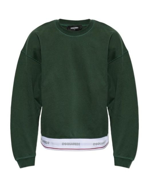 DSquared² Green Long-Sleeve Sweatshirt for men