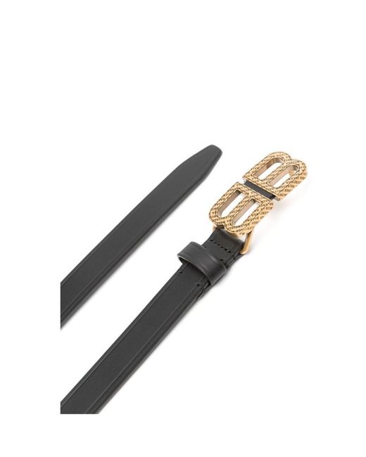 Balenciaga White Bb Hourglass Embellished Belt