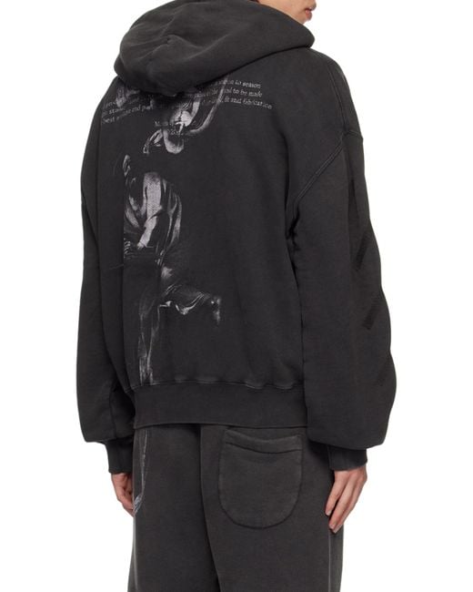 Off-White c/o Virgil Abloh Black Matthew Drawstring Hoodie for men