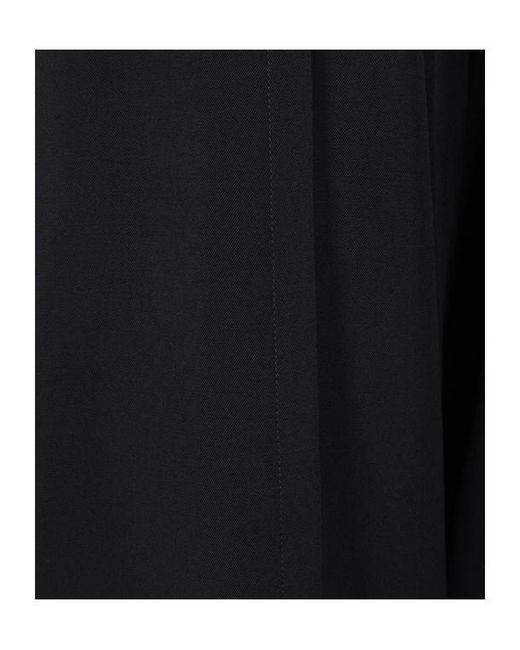 Yohji Yamamoto Black Casual Trousers With Belt Loops