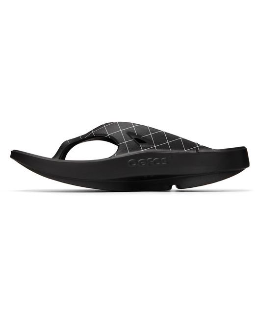 Undercover Black Grid-Print Sandals for men