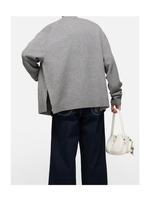 Acne Gray V-Neck Cardigan Knitwear for men