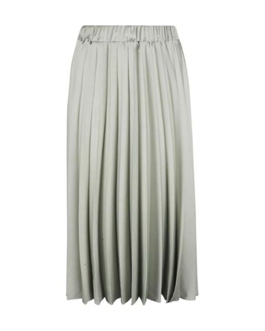 D.exterior Gray Pleated Skirt