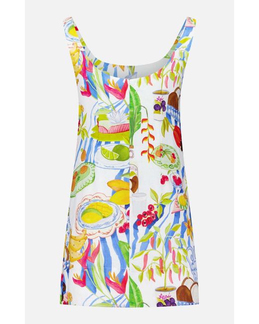 Farm Rio White Patterned Dress