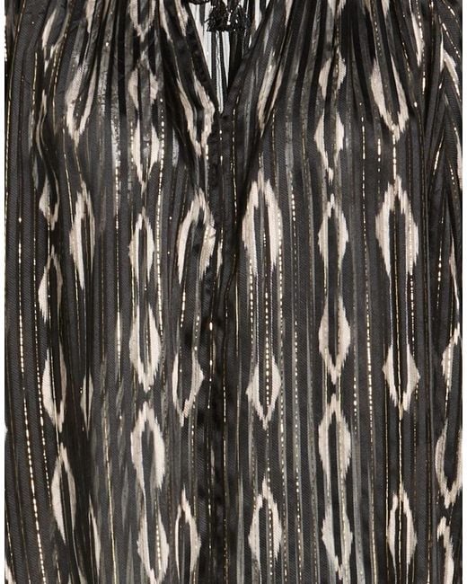 Isabel Marant Black Top Silk, Polyester, Cotton, Metallic Fiber