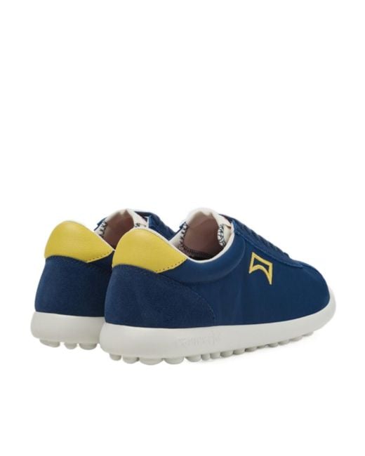 Camper Blue Textile And Nubuck Leather Sneakers For