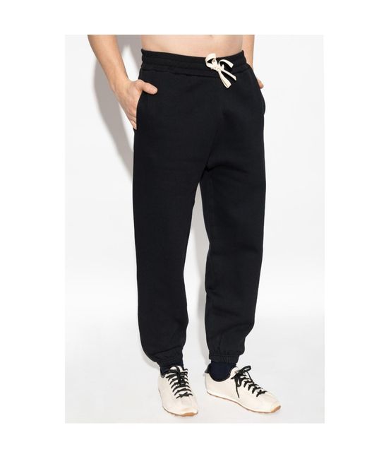 Jil Sander Blue Drawstring Cuffed Joggers for men