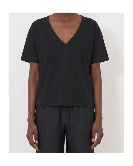 Loulou de Saison Black Faaa Lds V Neck T-Shirt
