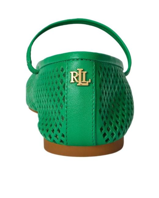 Ralph Lauren Green Jayna Flat Pumps