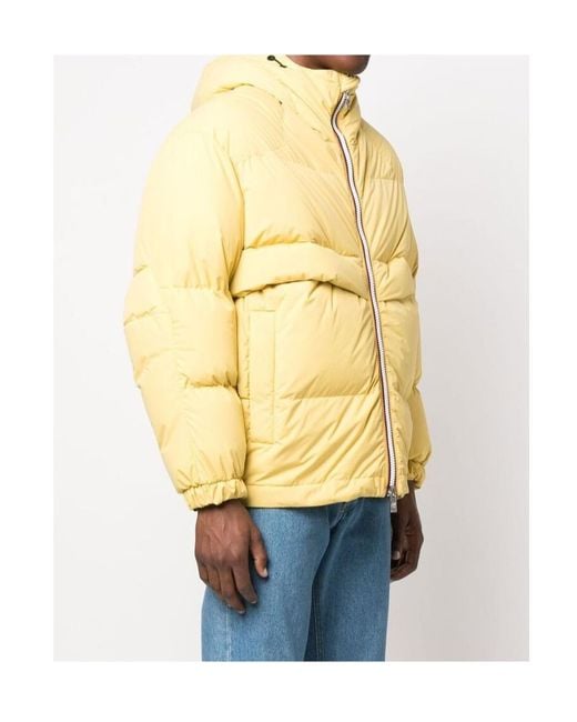 K-Way Yellow Padded Zip Up Coat for men