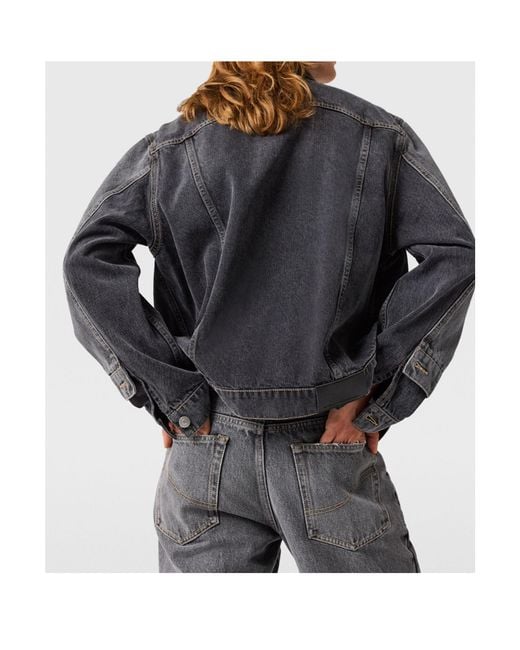 Stella McCartney Gray Tonal Paneled Denim Jacket