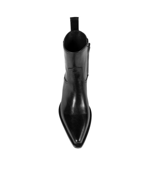 Ann Demeulemeester Black Imme Pointed-Toe Ankle Boots for men