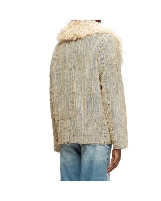 DIESEL White De-Aconic-S Jacket