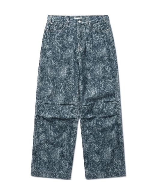 1989 STUDIO Blue Acid Wash Wide-Leg Jeans for men