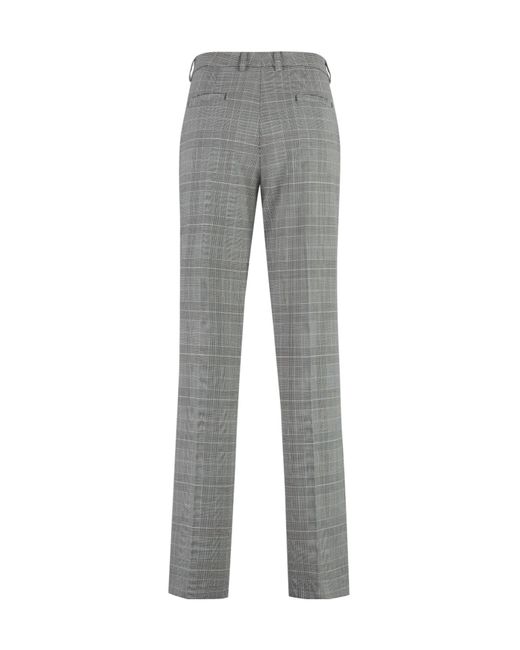 PT01 Gray Pt Torino Prince Of Wales Patterned Trousers