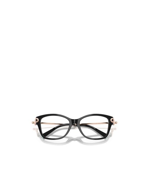 Tiffany & Co White Rectangle Frame Glasses