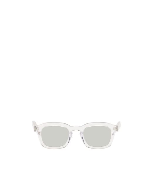 Thom Browne White Eyewear Square Frame Sunglasses for men