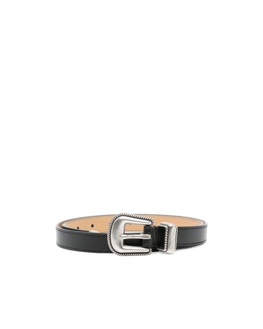 Polo Ralph Lauren White Smooth Leather Belt