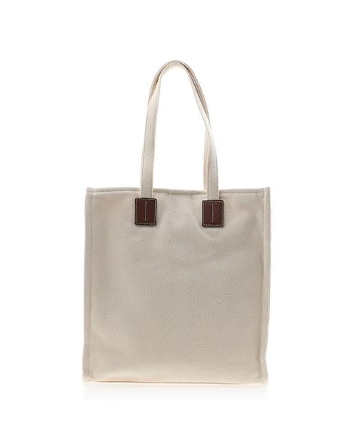 Bally White Logo Shoulder Bag